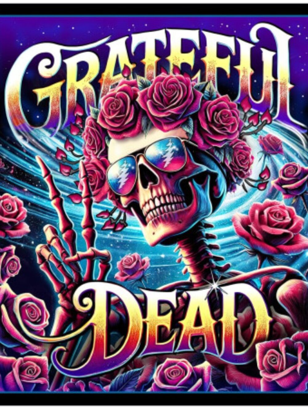 Grateful Dead Bertha Galaxy Blanket ~ Officially Licensed ~ 50" x 60" ~Brand New